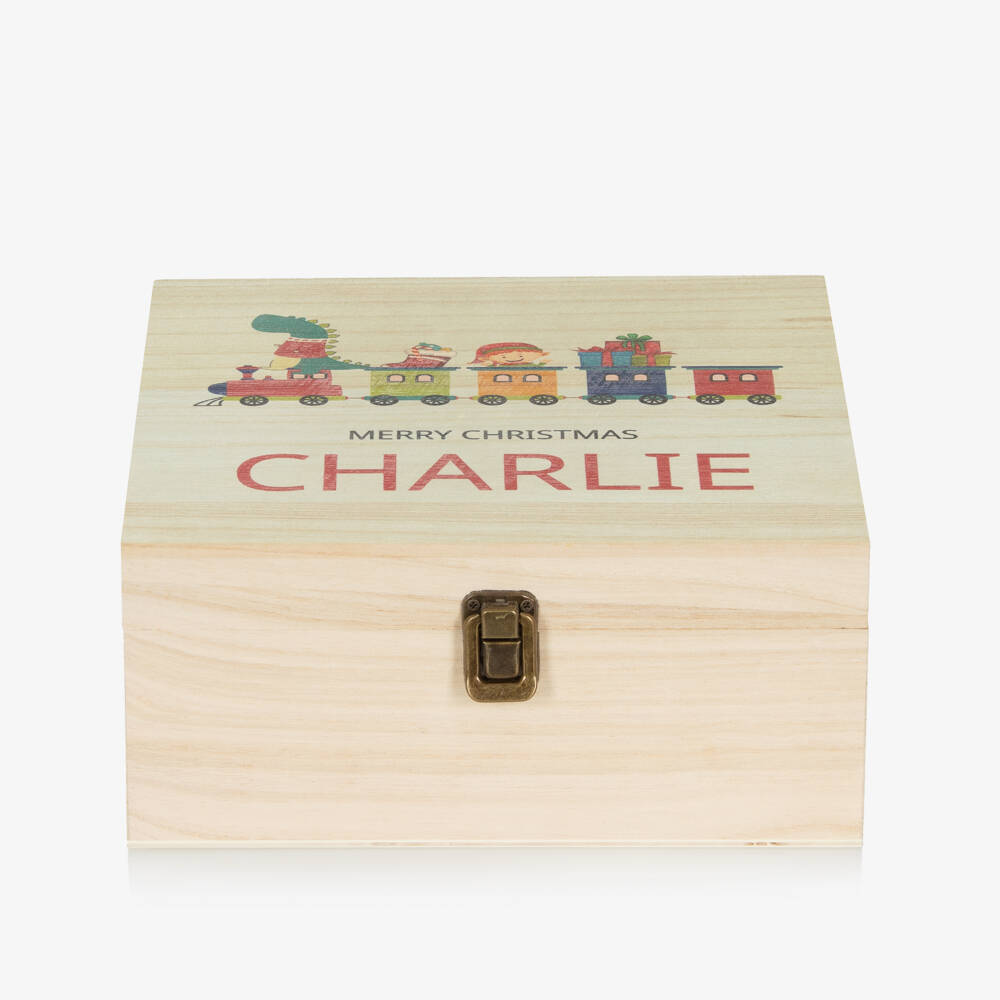 Treat Republic-Personalised Wooden Christmas Eve Train Box (24cm) | Childrensalon