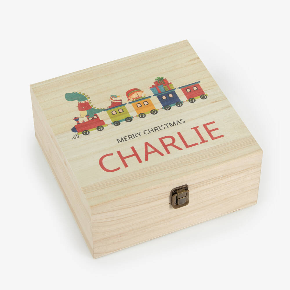 Treat Republic-Personalised Wooden Christmas Eve Train Box (24cm) | Childrensalon