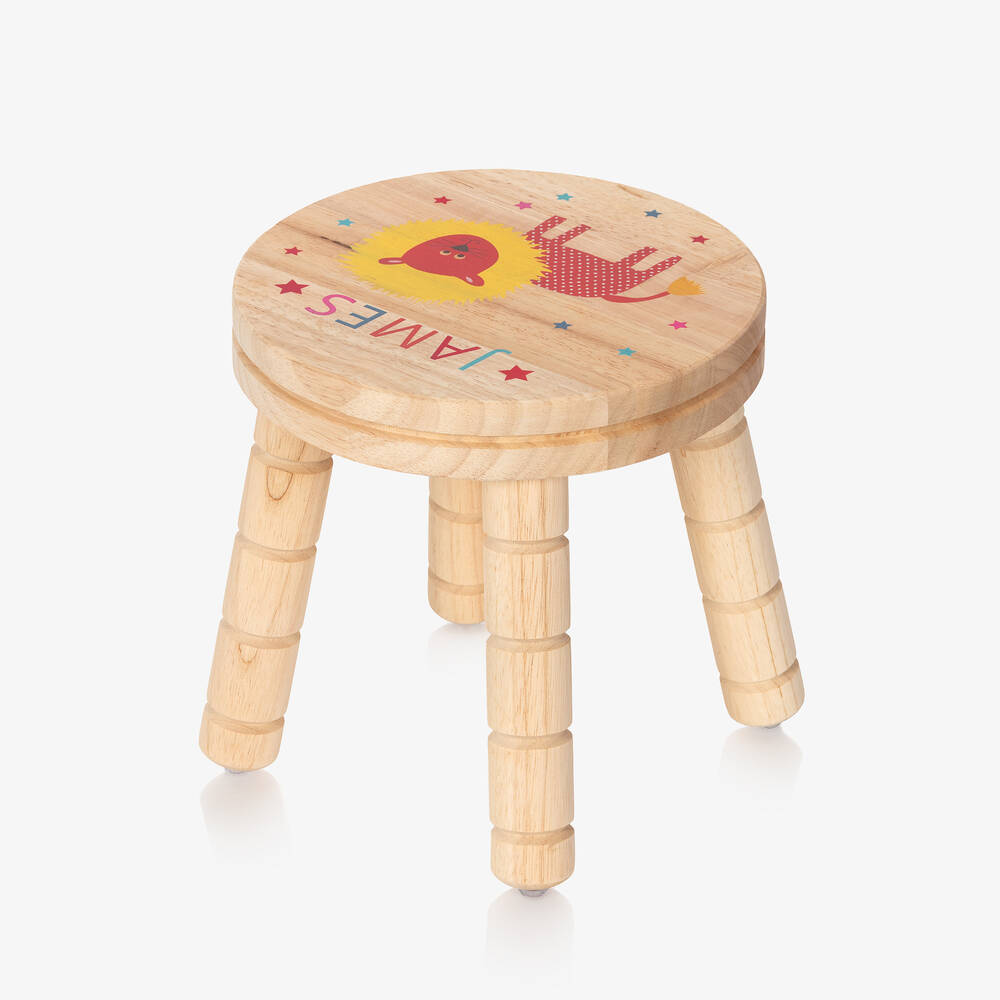 Treat Republic-Personalised Wooden Lion Stool | Childrensalon