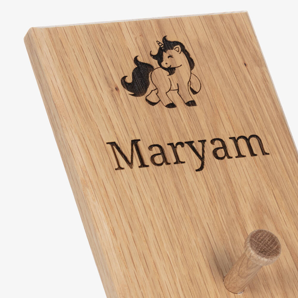 Treat Republic-Personalised Wooden Unicorn Peg Hook (18cm) | Childrensalon