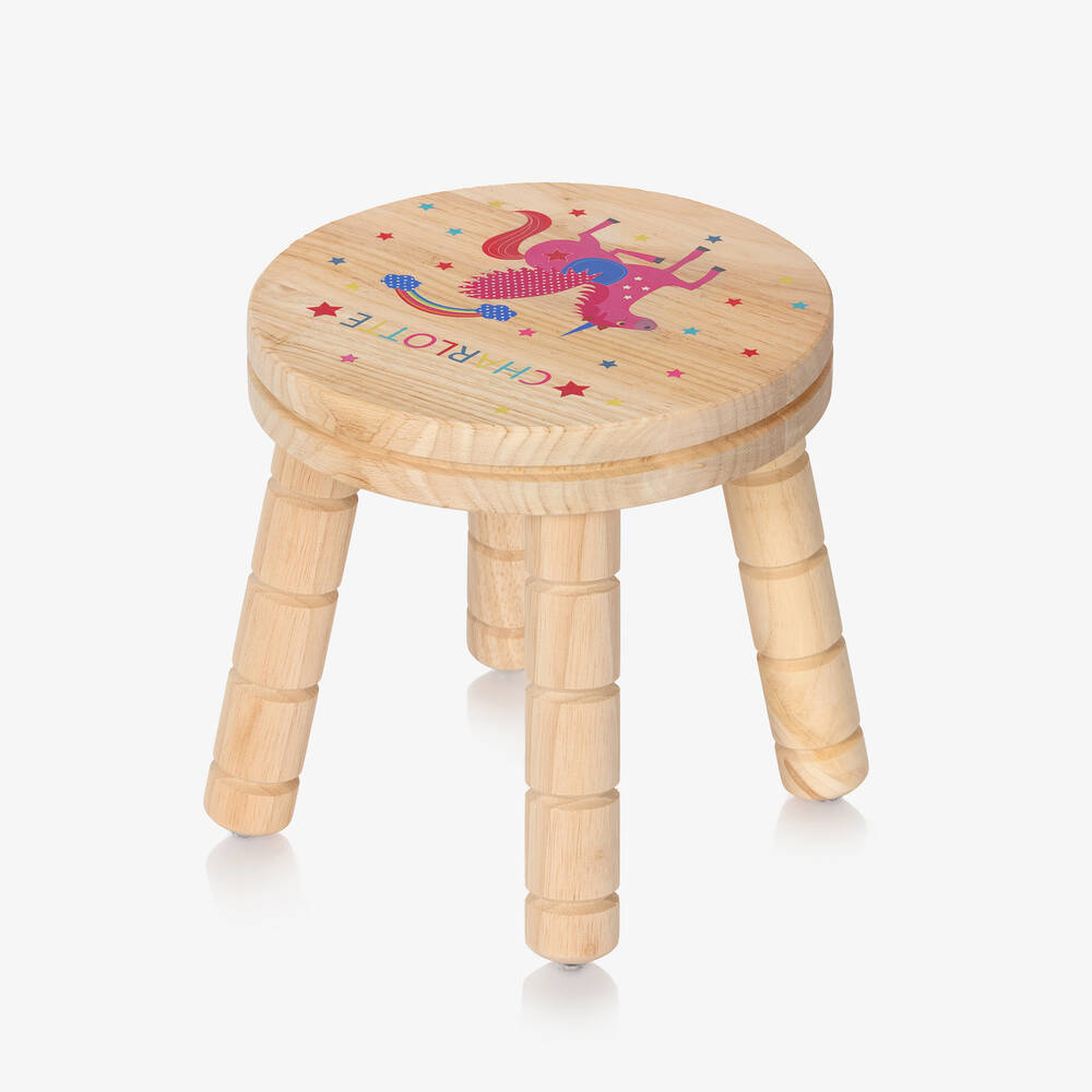 Treat Republic-Personalised Wooden Unicorn Stool | Childrensalon