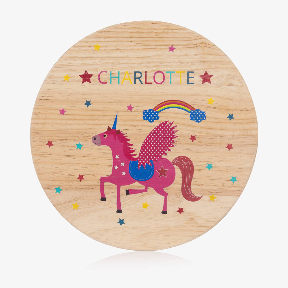 Treat Republic-Personalised Wooden Unicorn Stool | Childrensalon