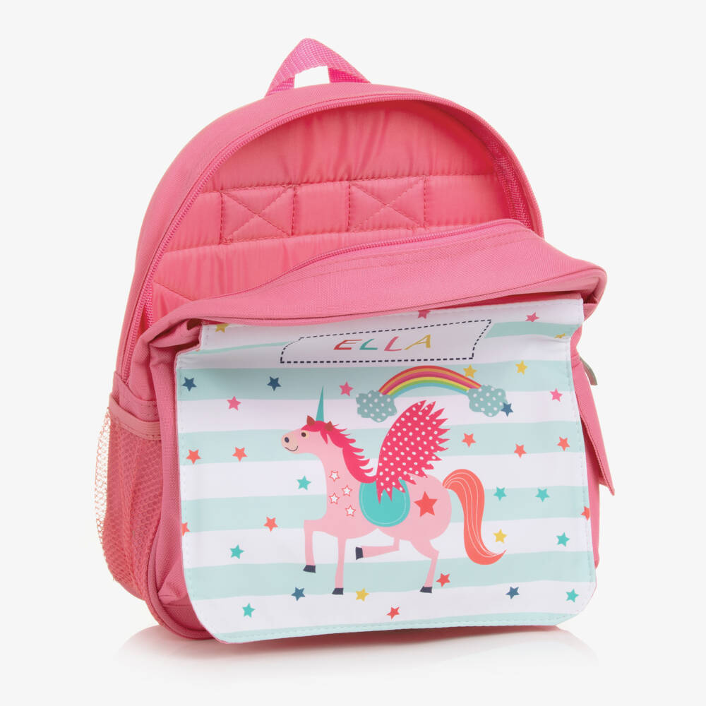 Treat Republic-Pink Personalised Unicorn Backpack (31cm) | Childrensalon