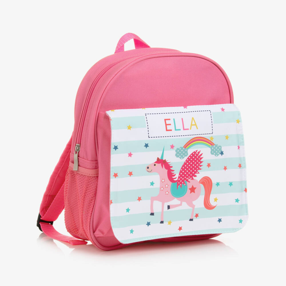Treat Republic-Pink Personalised Unicorn Backpack (31cm) | Childrensalon