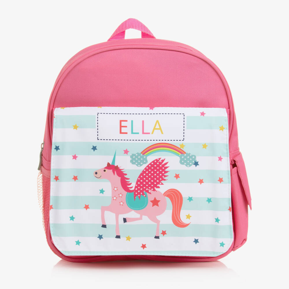 Treat Republic-Pink Personalised Unicorn Backpack (31cm) | Childrensalon