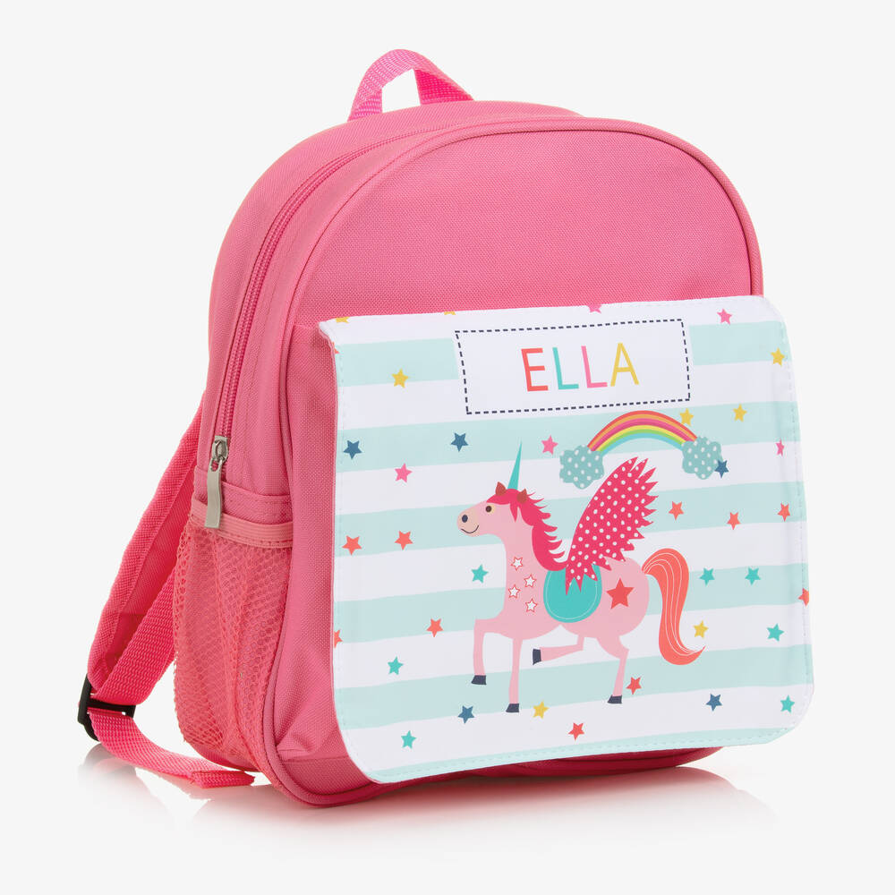 Treat Republic-Pink Personalised Unicorn Backpack (31cm) | Childrensalon