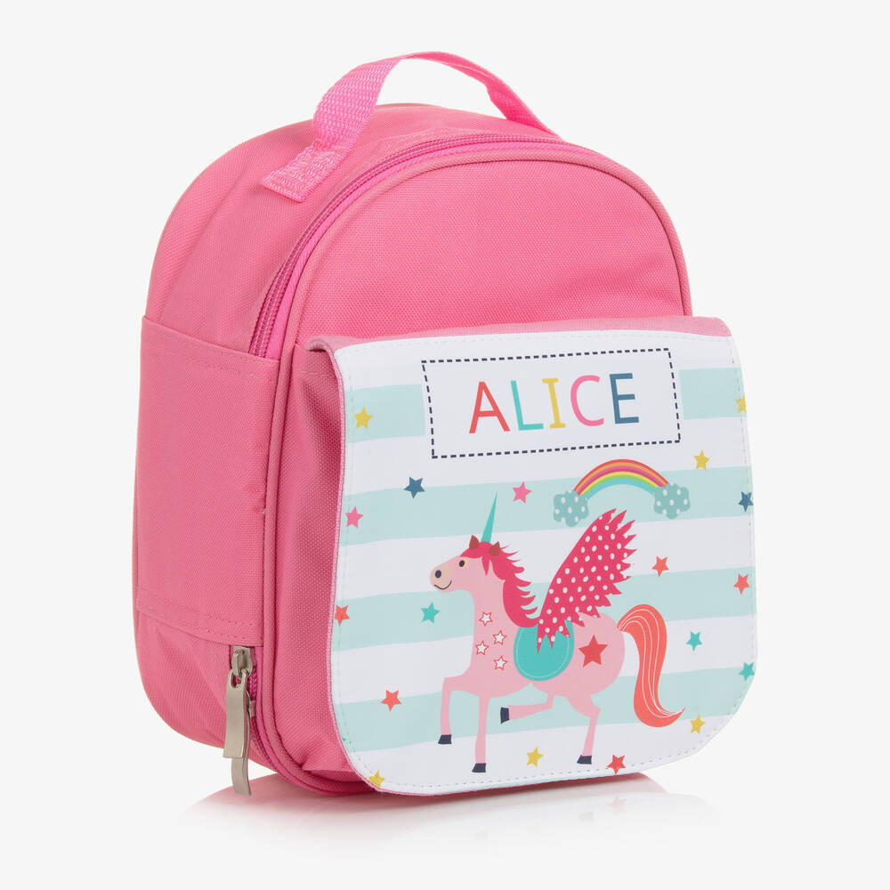 Treat Republic-Pink Personalised Unicorn Lunch Bag (24cm) | Childrensalon