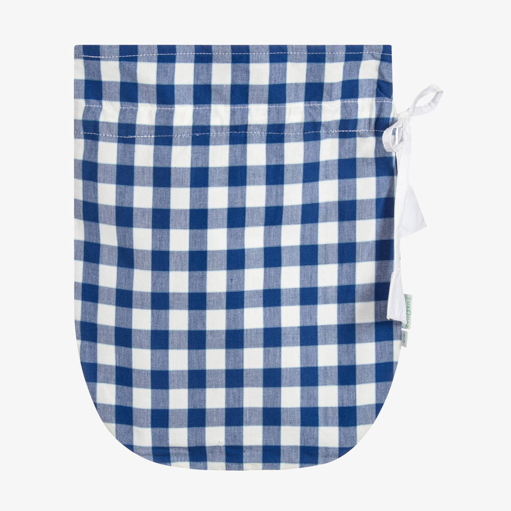 Turquaz-Boys Blue Cotton Gingham Pyjamas | Childrensalon