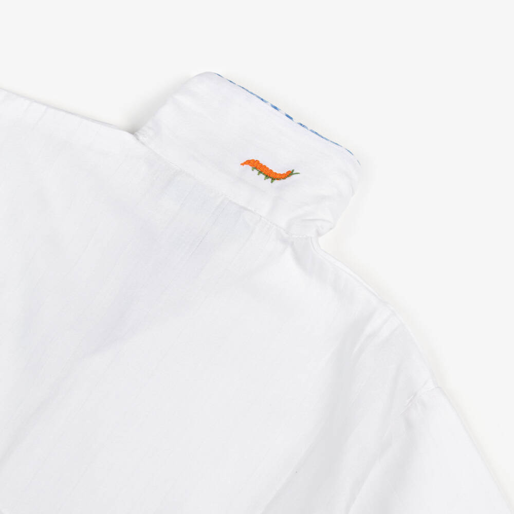 Turquaz-White & Blue Cotton Short Pyjamas | Childrensalon