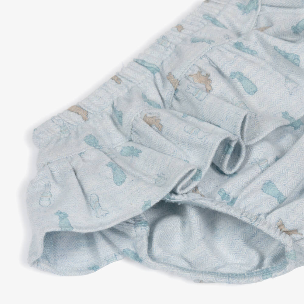 Tutto Piccolo-Baby Girls Blue Rabbit Jumper, Shorts & Socks Set | Childrensalon