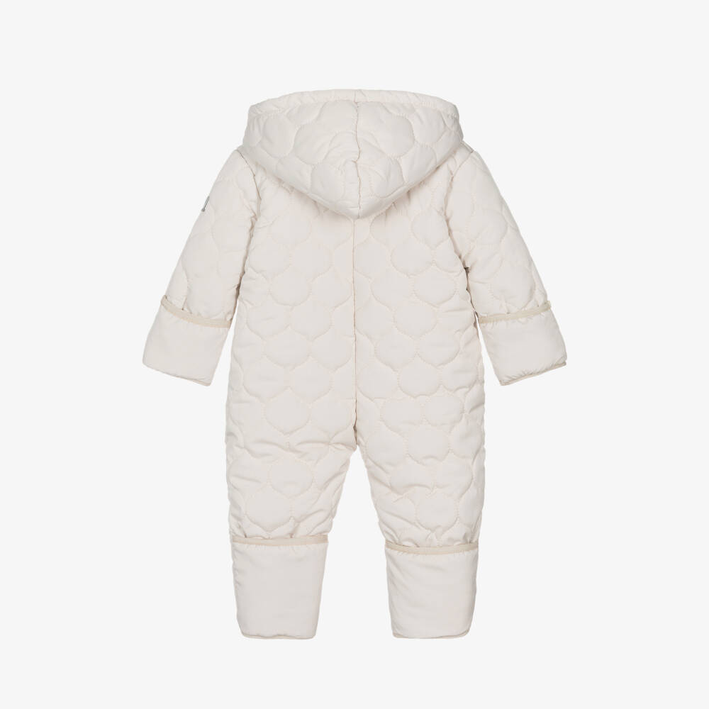 Tutto Piccolo-Beige Quilted Baby Snowsuit | Childrensalon