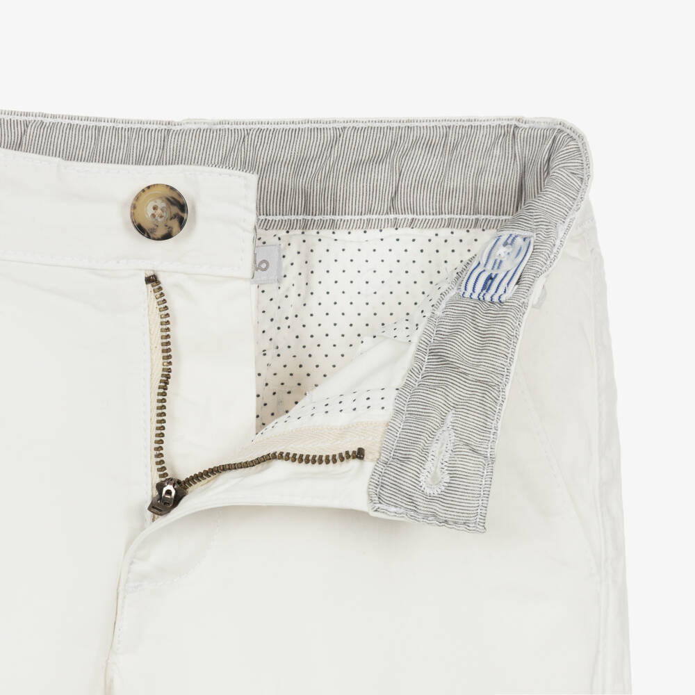 Tutto Piccolo-Blue & White Stripe Polo Top & Shorts Set | Childrensalon