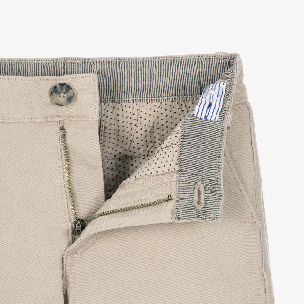 Tutto Piccolo-Boys Beige Trouser Set with Shirt & Sweater | Childrensalon