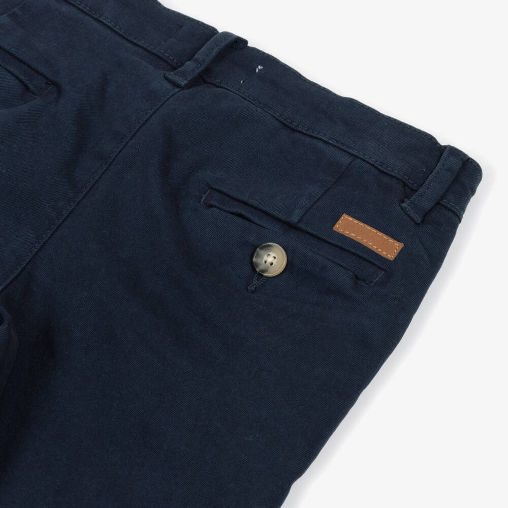 Tutto Piccolo-Boys Blue & Grey Cotton Fair Isle Trouser Set | Childrensalon