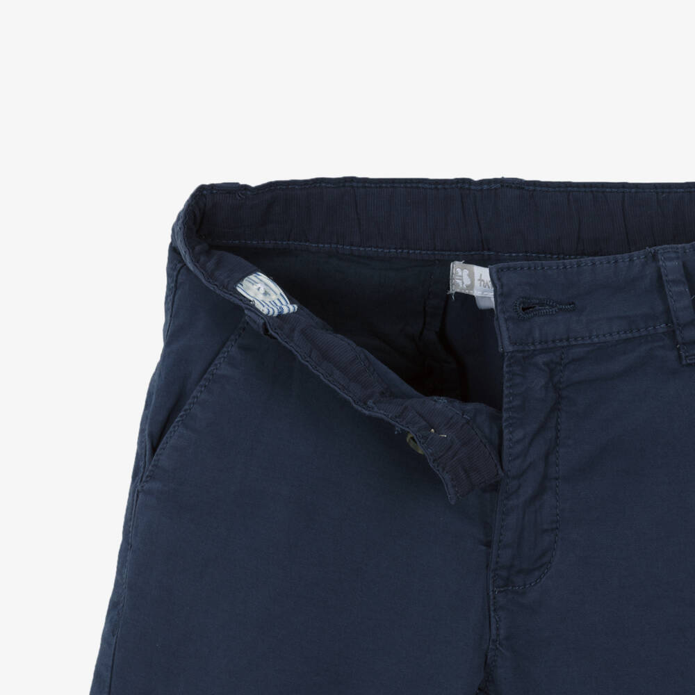 Tutto Piccolo-Boys Blue Starfish Print Shirt & Shorts Set | Childrensalon