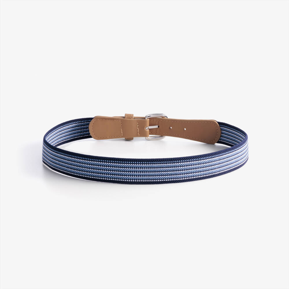 Tutto Piccolo-Boys Blue Striped Elasticated Belt | Childrensalon