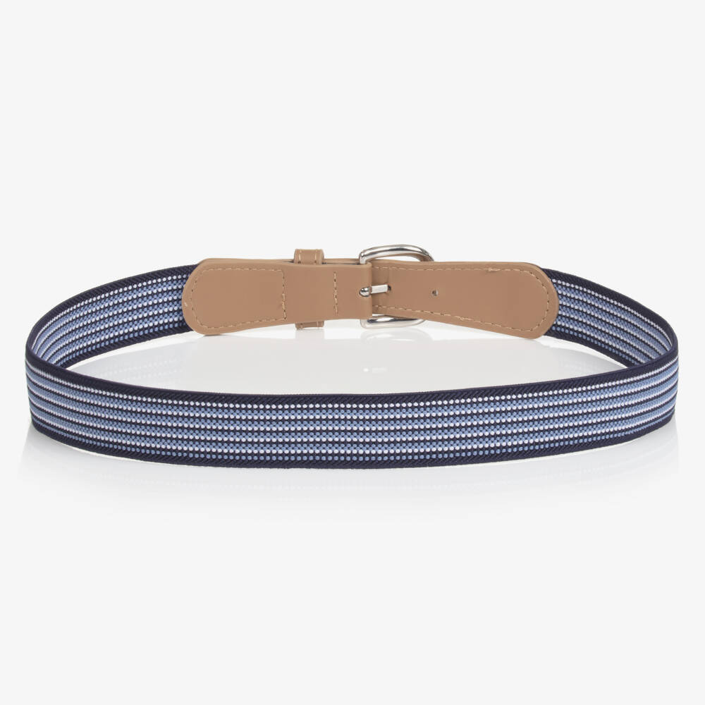 Tutto Piccolo-Boys Blue Striped Elasticated Belt | Childrensalon