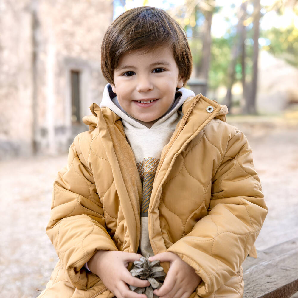 Tutto Piccolo-Куртка стеганая горчично-желтая для мальчиков | Childrensalon