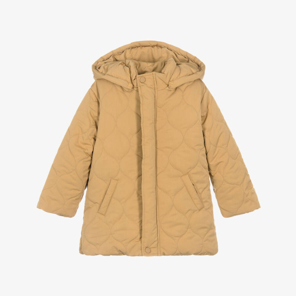 Tutto Piccolo-Boys Mustard Yellow Quilted Coat | Childrensalon