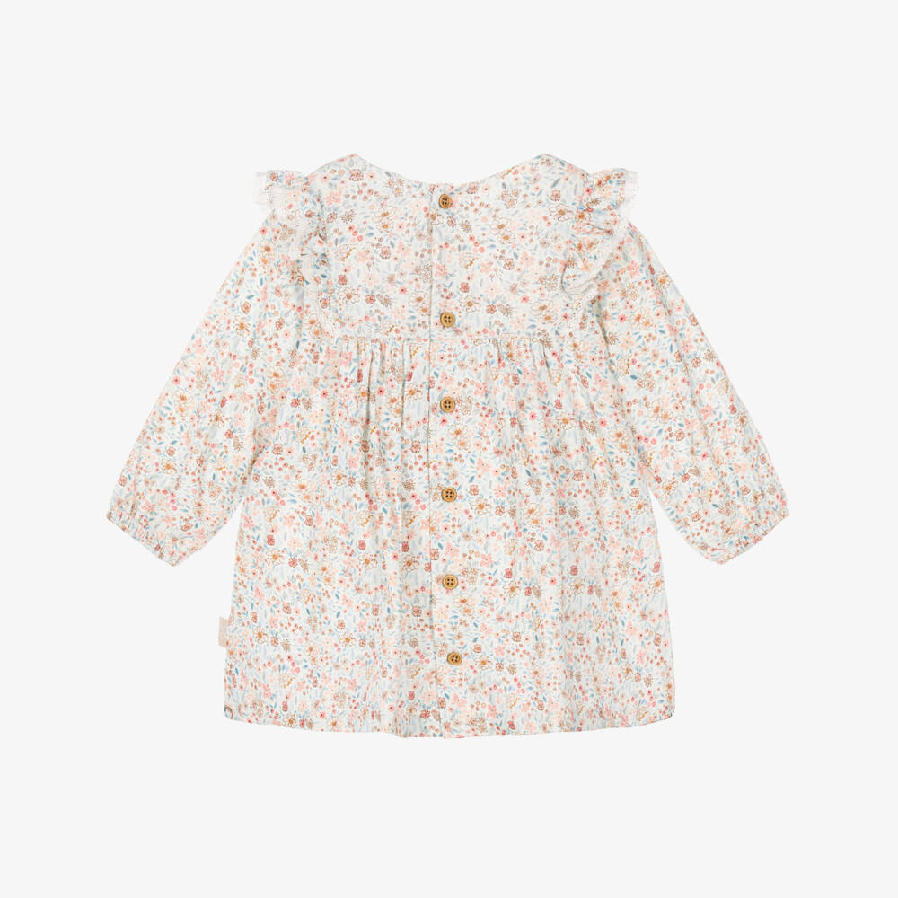 Tutto Piccolo-Girls Pale Pink & Blue Floral Dress Set | Childrensalon