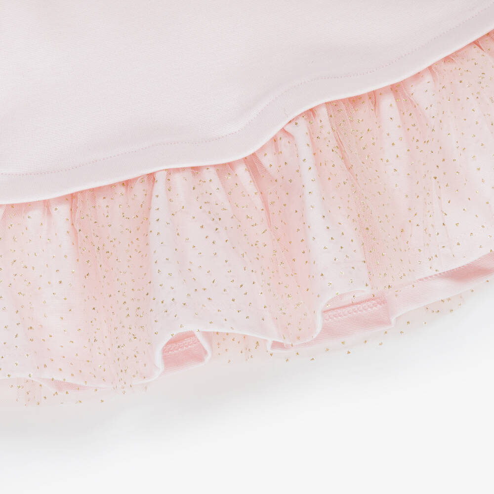 Tutto Piccolo-طقم فستان بطبعة حذاء باليرينا لون زهري فاتح للبنات | Childrensalon