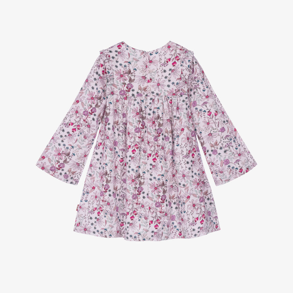 Tutto Piccolo-Girls Pink Floral Dress & Socks Set | Childrensalon