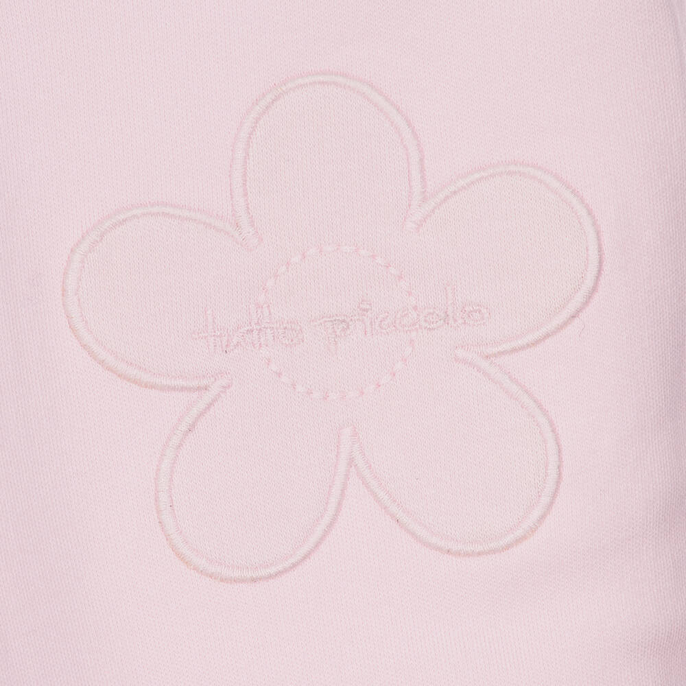 Tutto Piccolo-Girls Pink Flower Leggings Set with Ruffles | Childrensalon