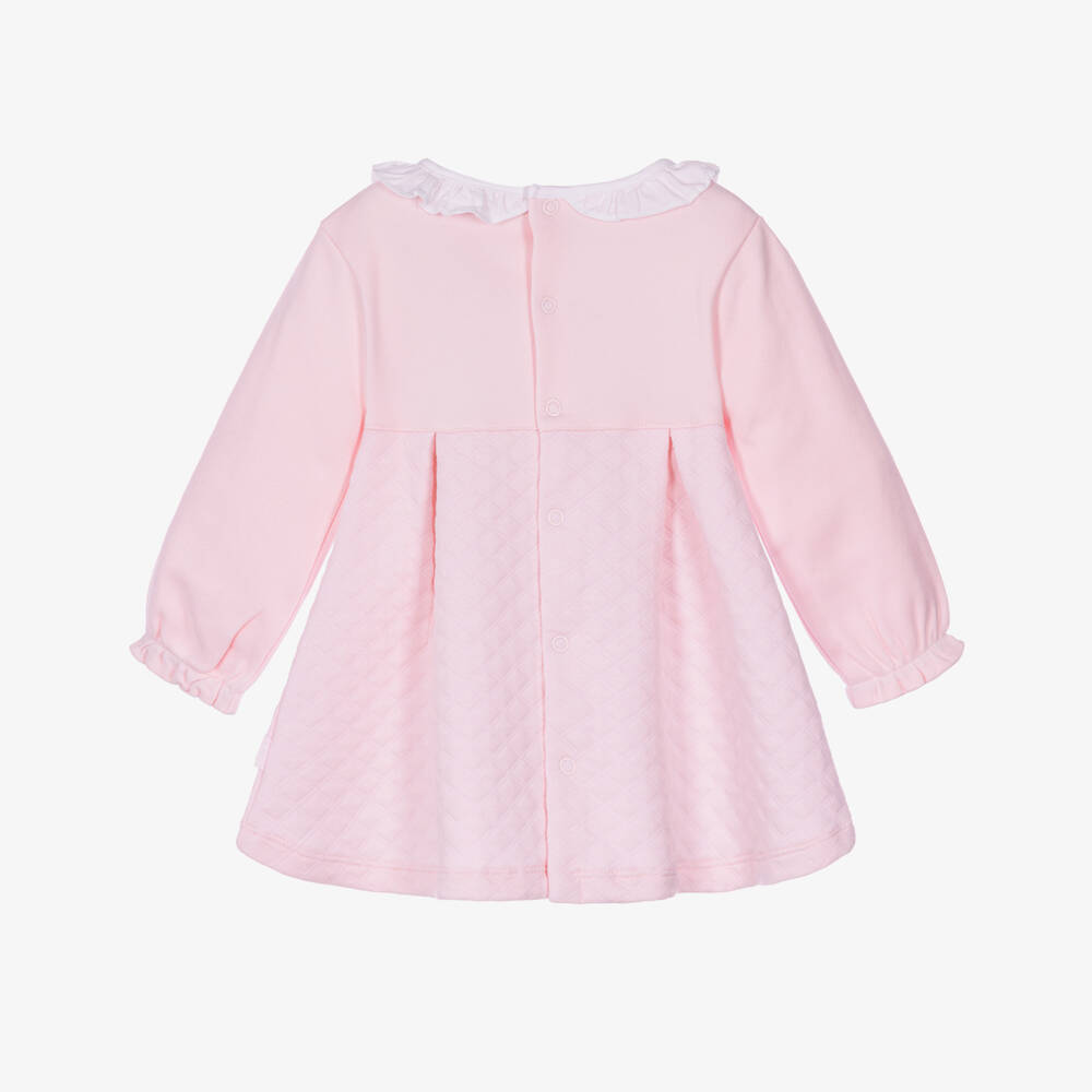 Tutto Piccolo-Girls Pink Jersey Dress & Tights Set | Childrensalon