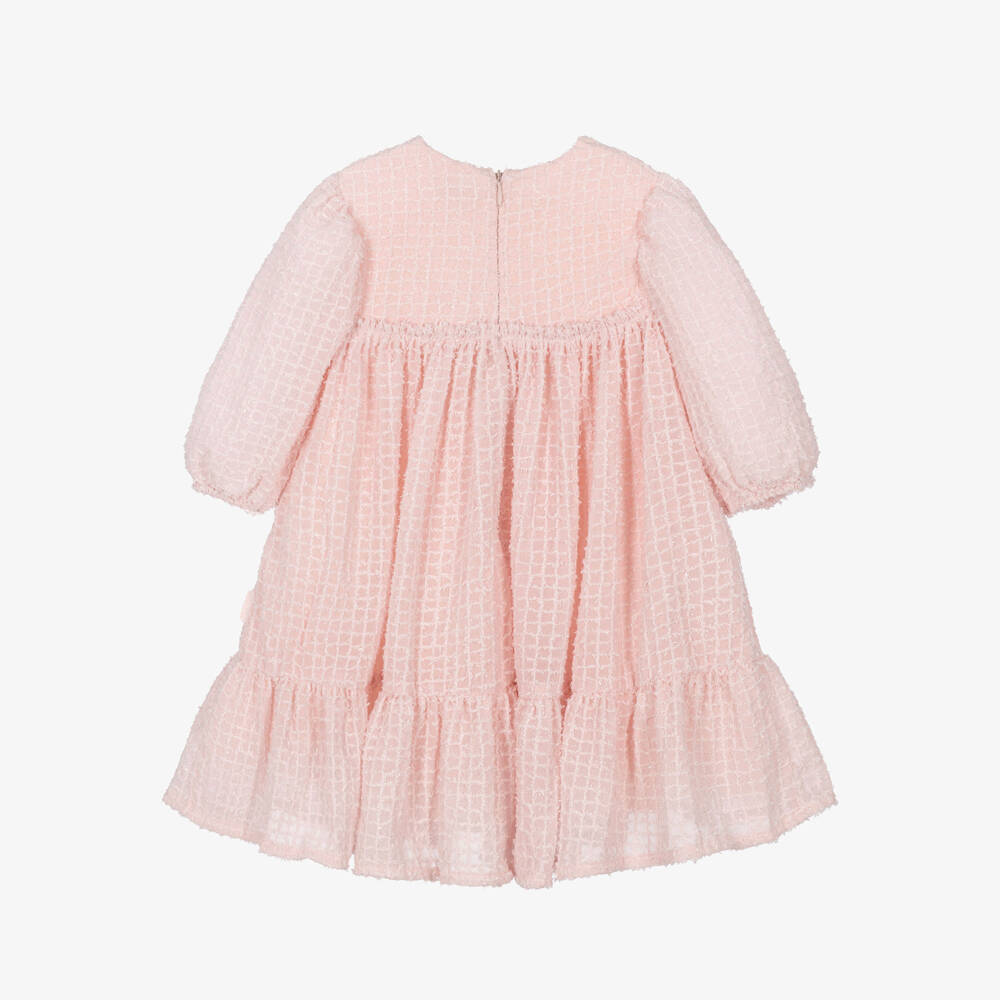 Tutto Piccolo-Girls Shimmery Pink Dress & Tights Set | Childrensalon