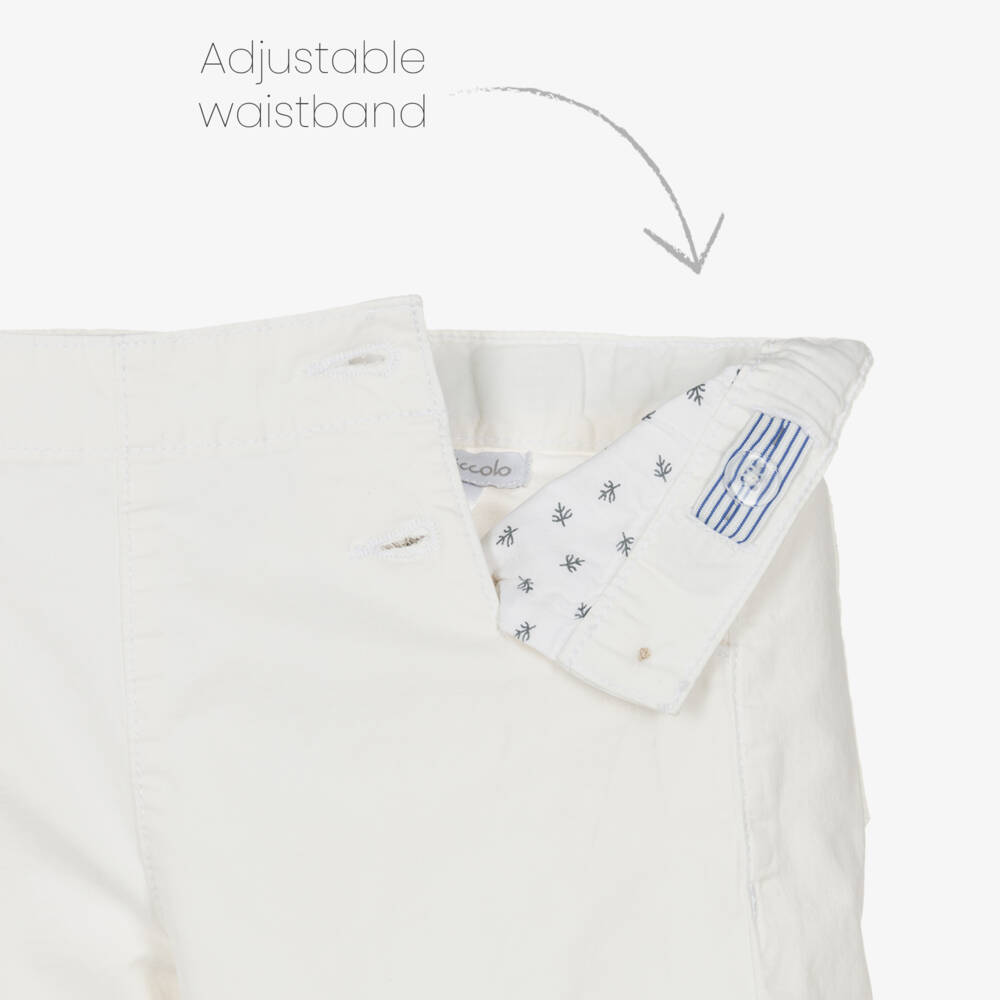 Tutto Piccolo-Girls White Sailor-Style Trouser Set with Striped Top | Childrensalon