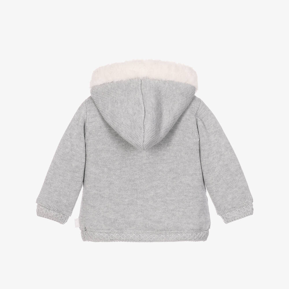 Tutto Piccolo-Grey Knitted Pram Coat for Baby | Childrensalon