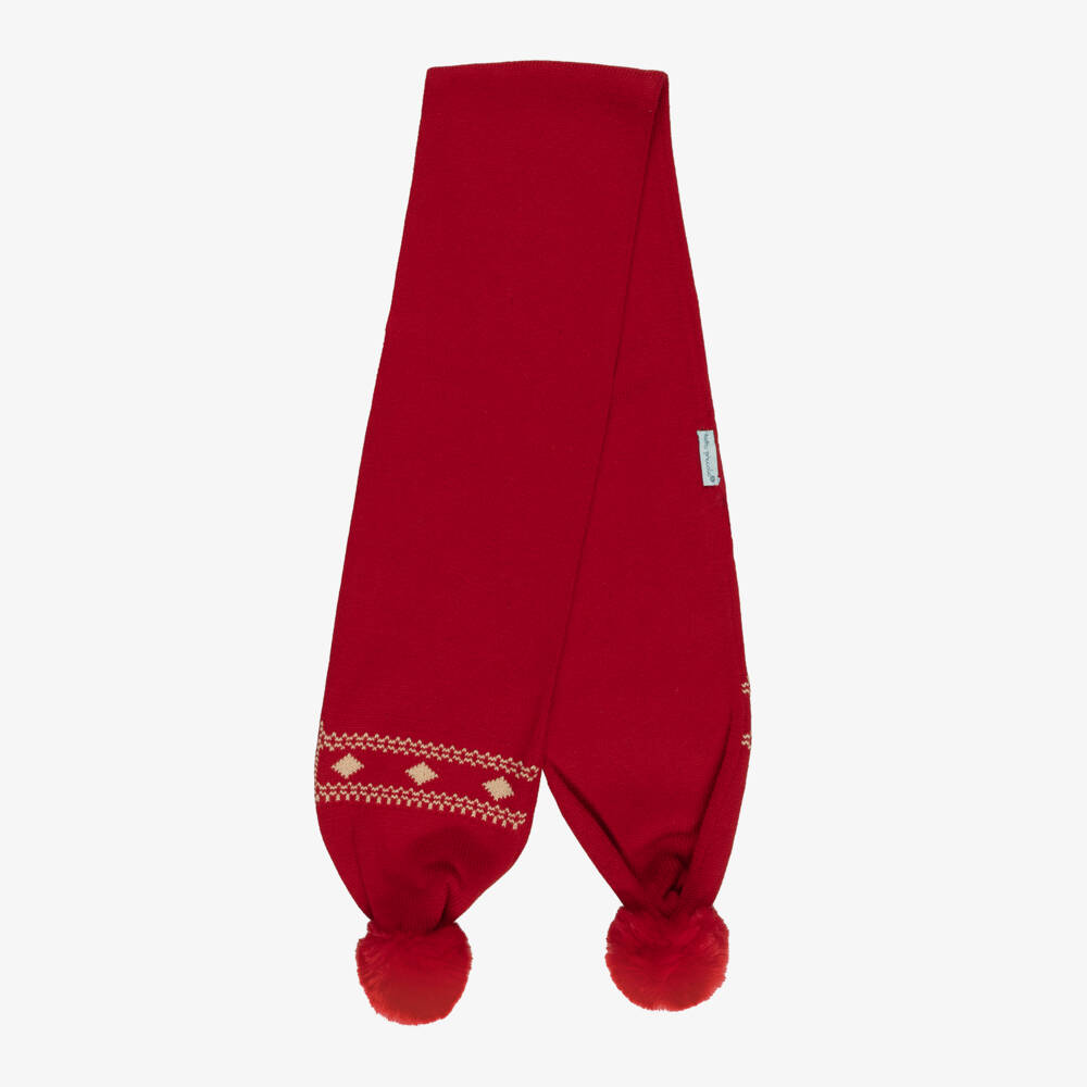 Tutto Piccolo-Knitted Red Beret & Scarf Set for Girls | Childrensalon