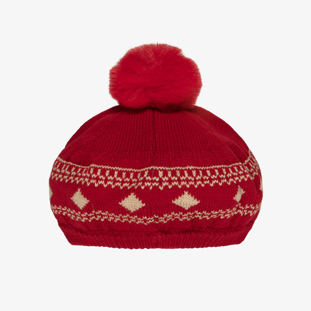 Tutto Piccolo-Knitted Red Beret & Scarf Set for Girls | Childrensalon