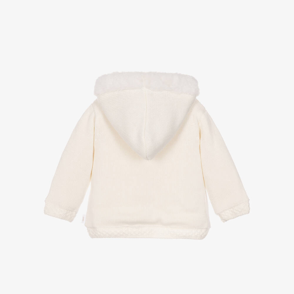 Tutto Piccolo-Off-White Knitted Pram Coat for Baby | Childrensalon