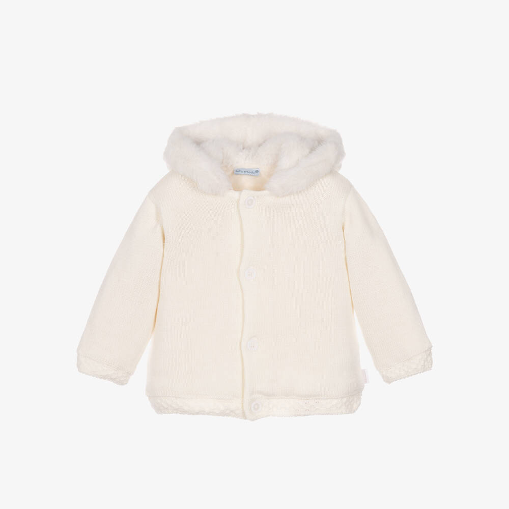 Tutto Piccolo-Off-White Knitted Pram Coat for Baby | Childrensalon