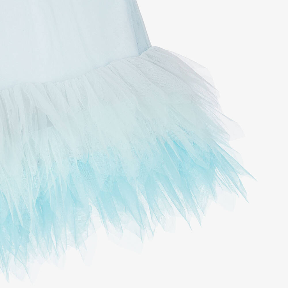 Tutu du Monde-Baby Girls Blue Tulle Dress with Beaded Neckline | Childrensalon