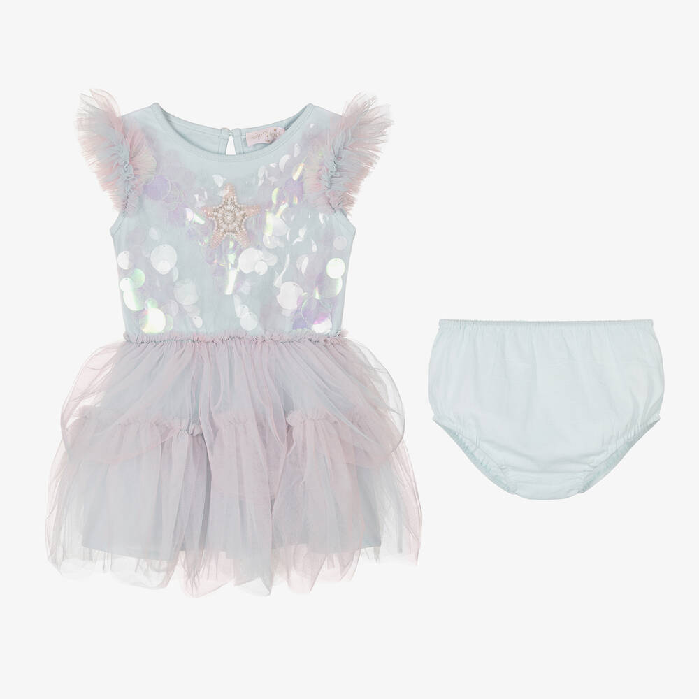 Tutu du Monde-Baby Girls Blue Tulle Mermaid Costume | Childrensalon