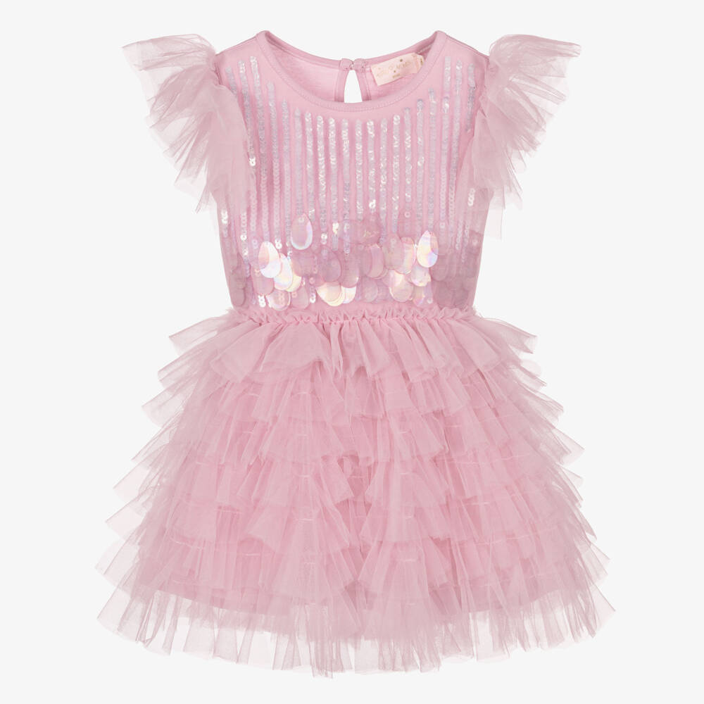 Tutu du Monde-Baby Girls Candy Pink Tulle Dress with Sequins | Childrensalon