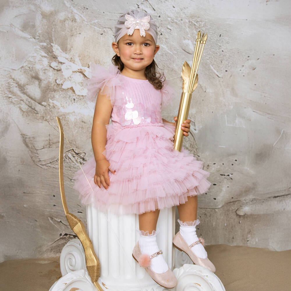 Tutu du Monde-Baby Girls Candy Pink Tulle Dress with Sequins | Childrensalon