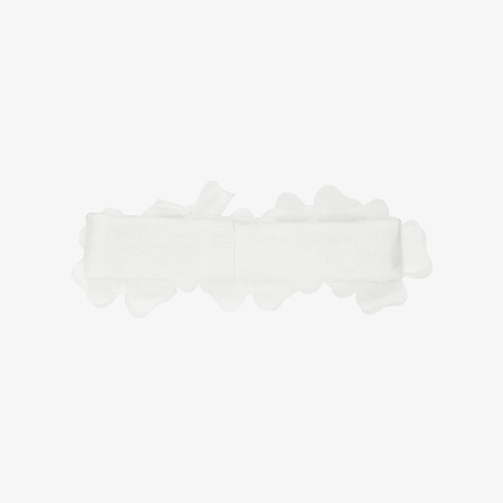 Tutu du Monde-Baby Girls Ivory Embroidered Organza Flower Headband | Childrensalon