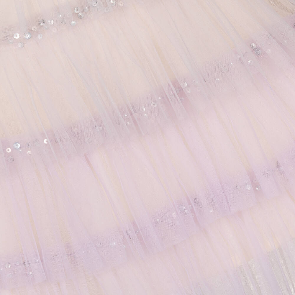 Tutu du Monde-Baby Girls Ivory & Lilac Purple Tiered Tulle Dress | Childrensalon