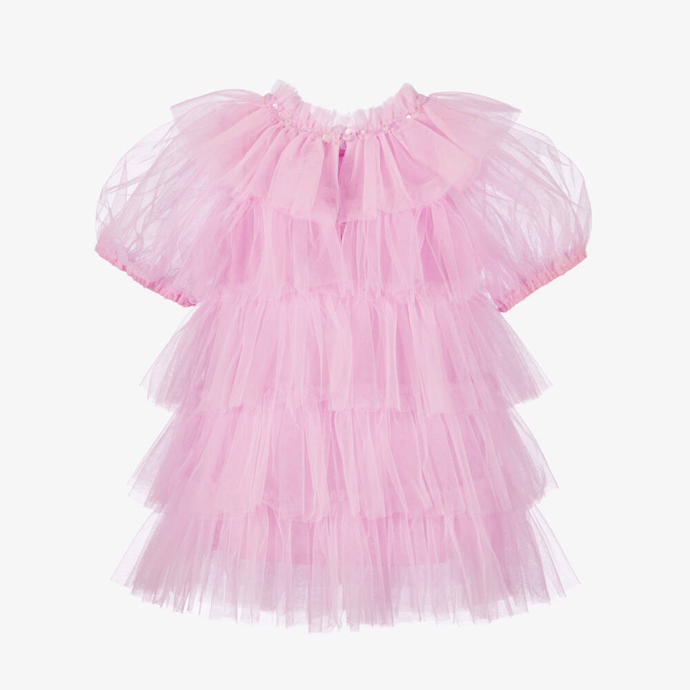 Tutu du Monde-Baby Girls Lilac Pink Tulle Dress with Sequins | Childrensalon