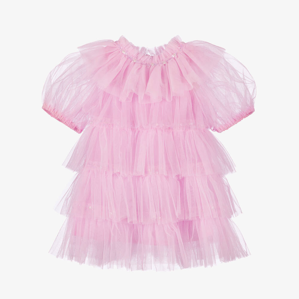 Tutu du Monde-Baby Girls Lilac Pink Tulle Dress with Sequins | Childrensalon
