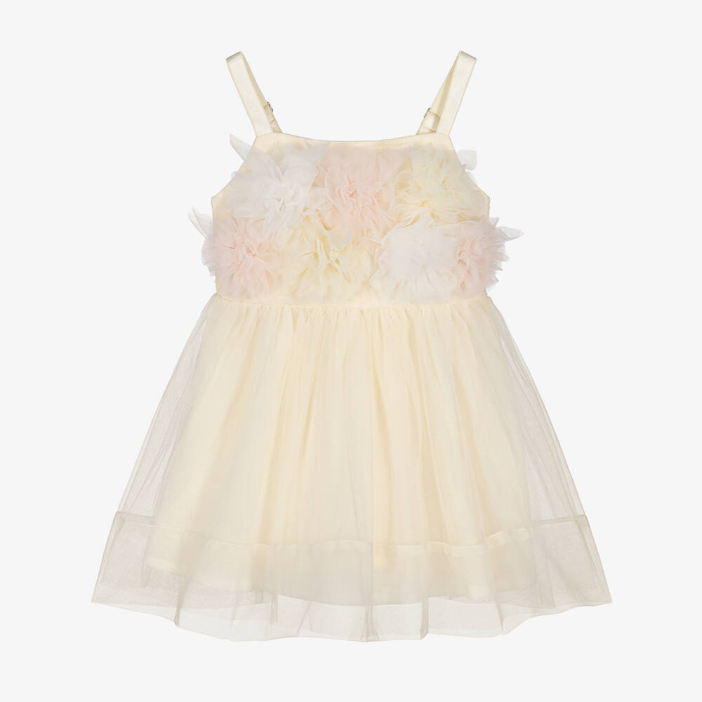Tutu du Monde-Baby Girls Pale Yellow Tulle Dress | Childrensalon