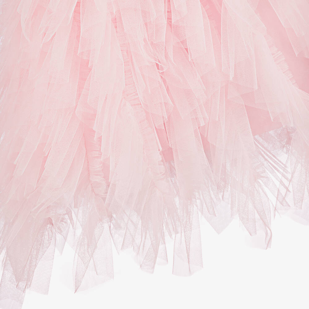 Tutu du Monde-Baby Girls Pink Jewelled Ruffle Tulle Dress | Childrensalon