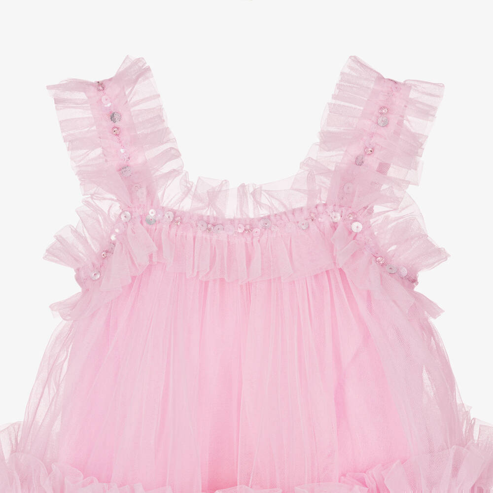 Tutu du Monde-Baby Girls Pink Sleeveless Tulle Dress | Childrensalon