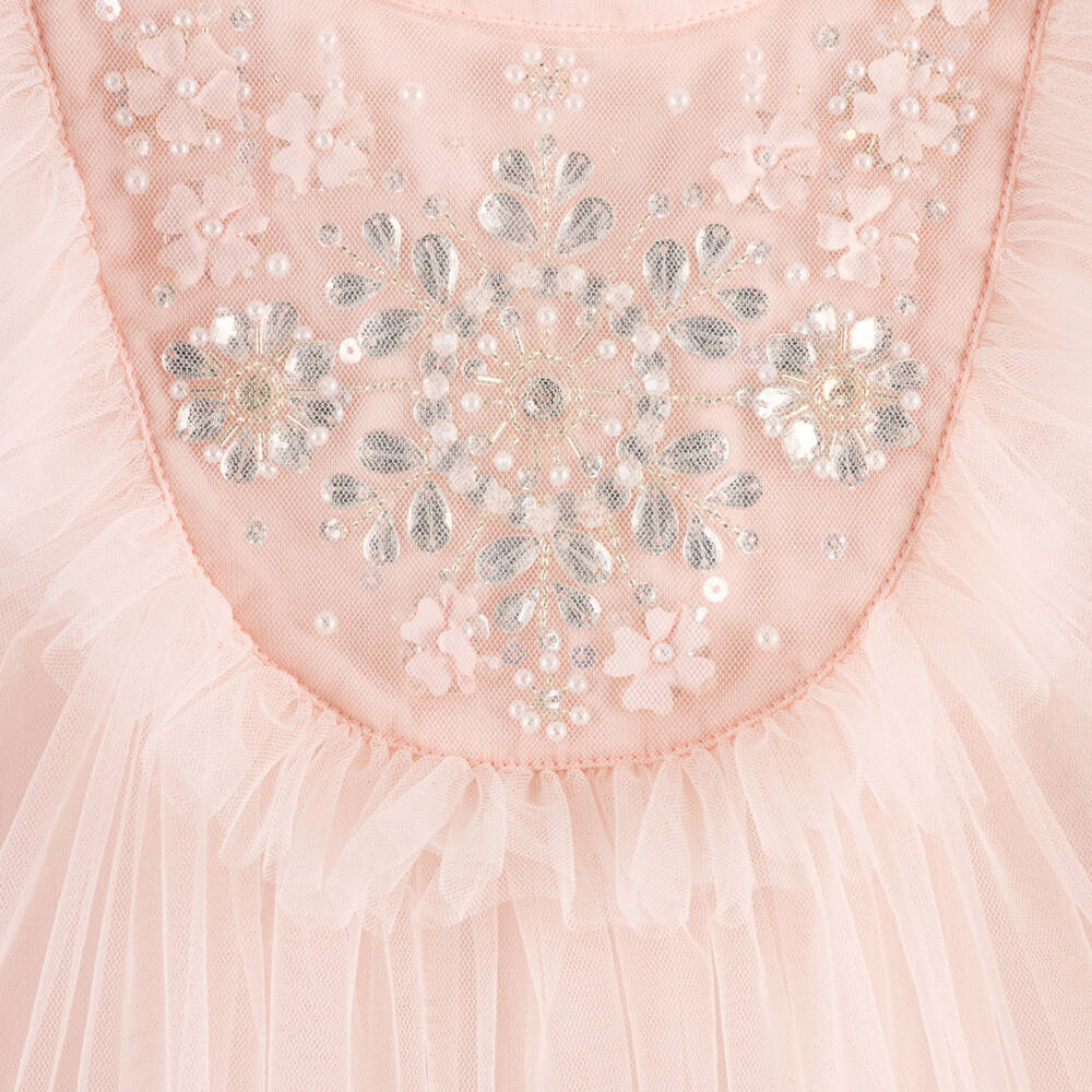 Tutu du Monde-Baby Girls Pink Tulle Dress with Beads & Sequins | Childrensalon