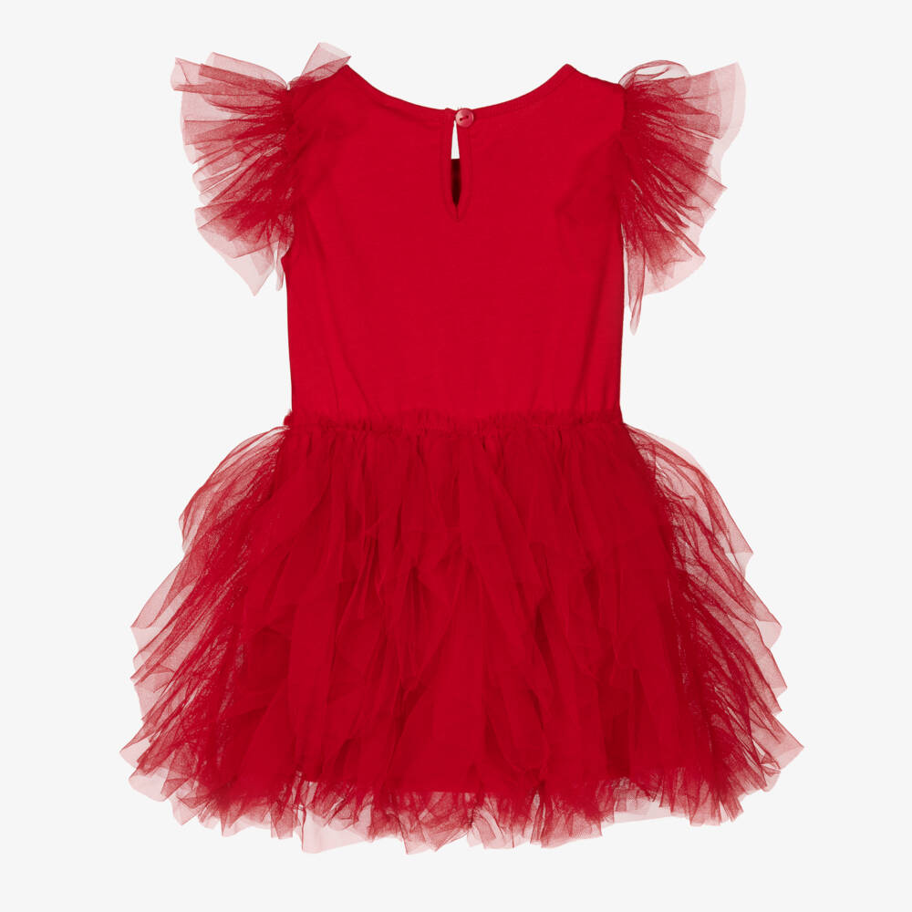 Tutu du Monde-Baby Girls Red Tulle Dress with Crystal Beads & Sequins | Childrensalon