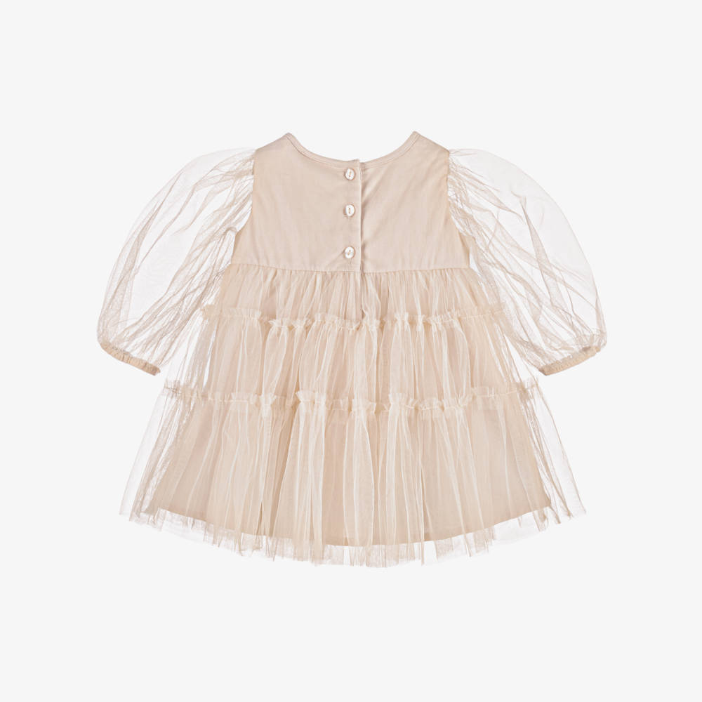 Tutu du Monde-Baby Girls Starlet Slopes Beige Tulle Dress | Childrensalon