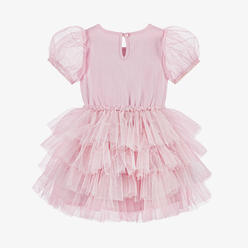 Tutu du Monde-Baby Girls Sugar Snow Pink Tulle Dress with Sparkles | Childrensalon